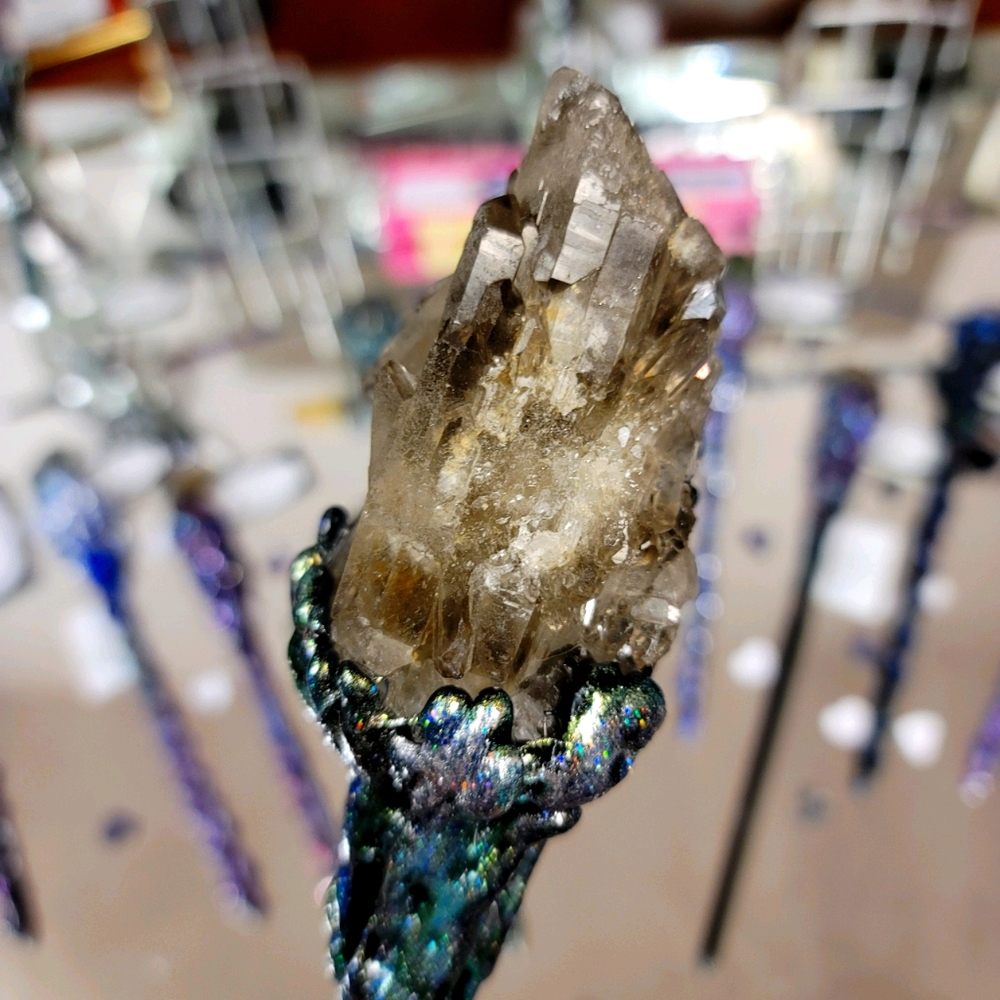 Very large Smokey Quartz Altar Wand